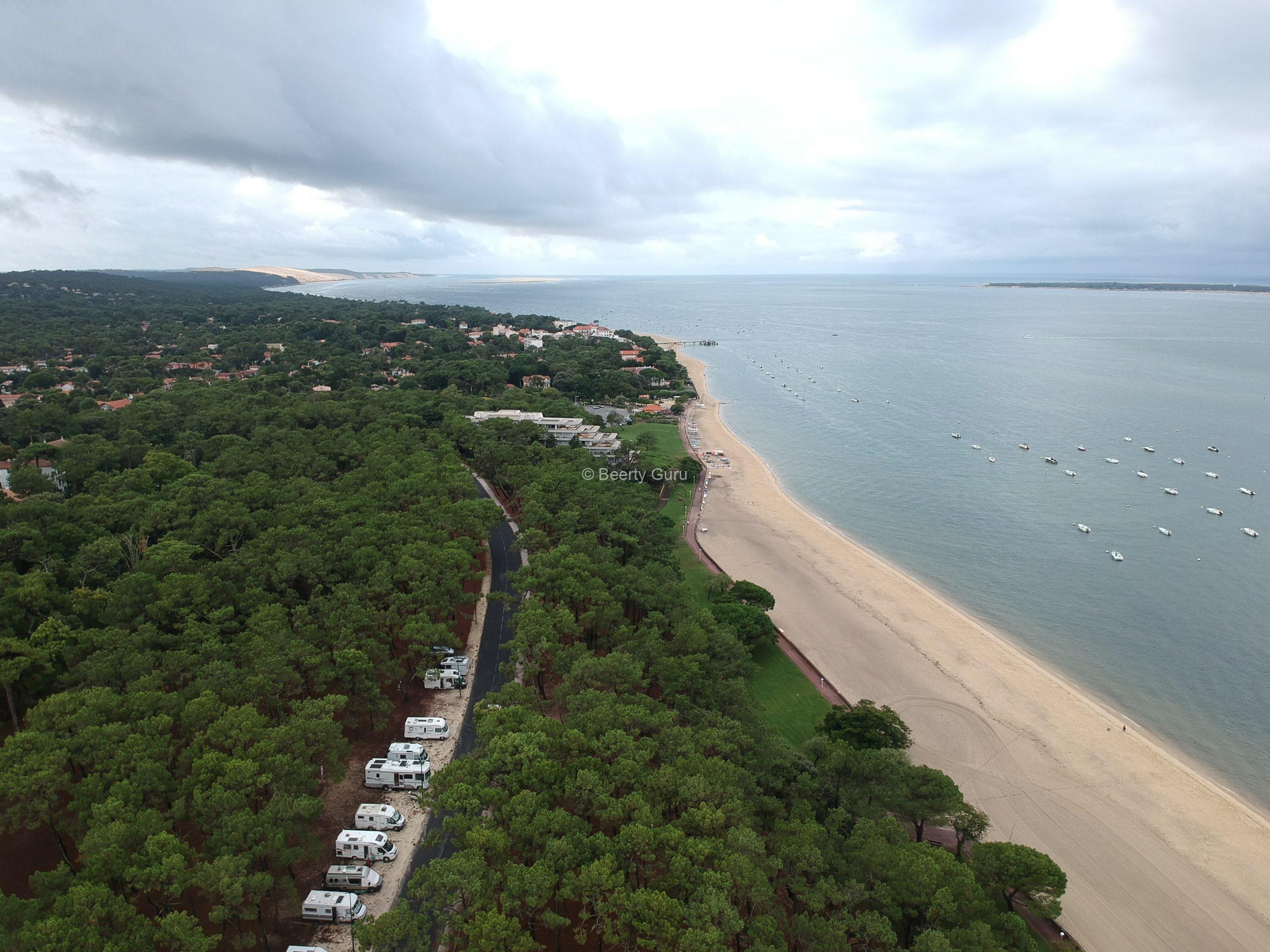 Aparcamiento en la bahía de Arcachon